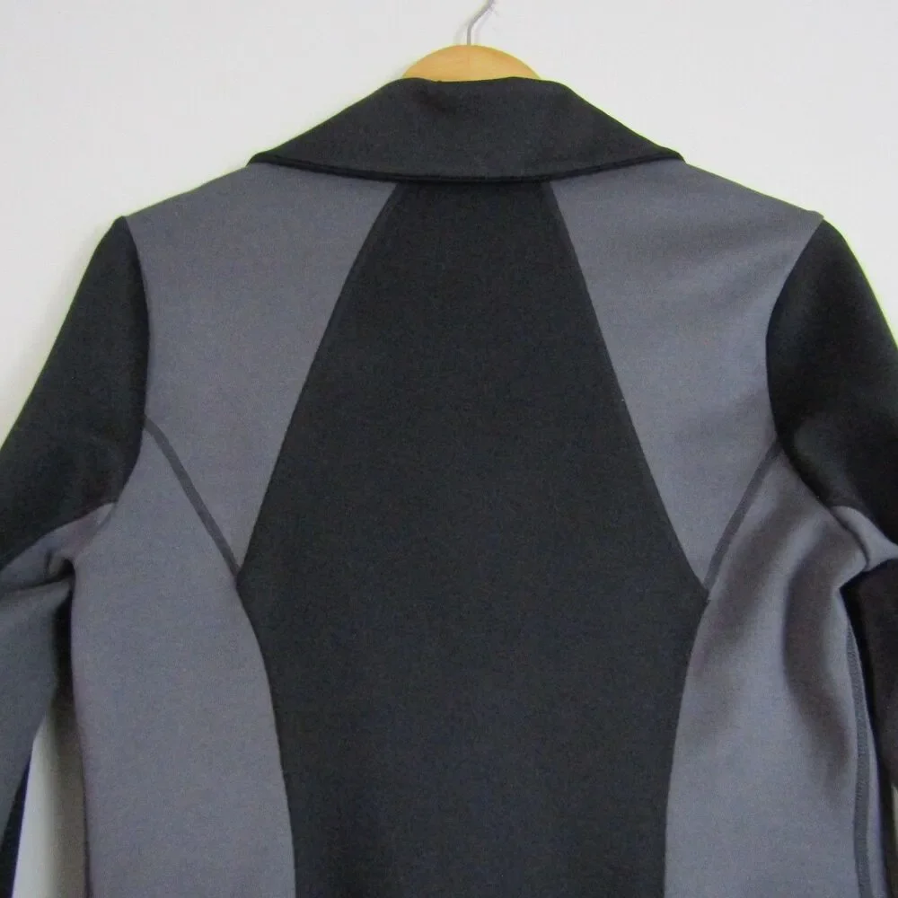 Cabi Dash Athletic Jacket Medium Black Asymmetrical Gym Workout Athleisure